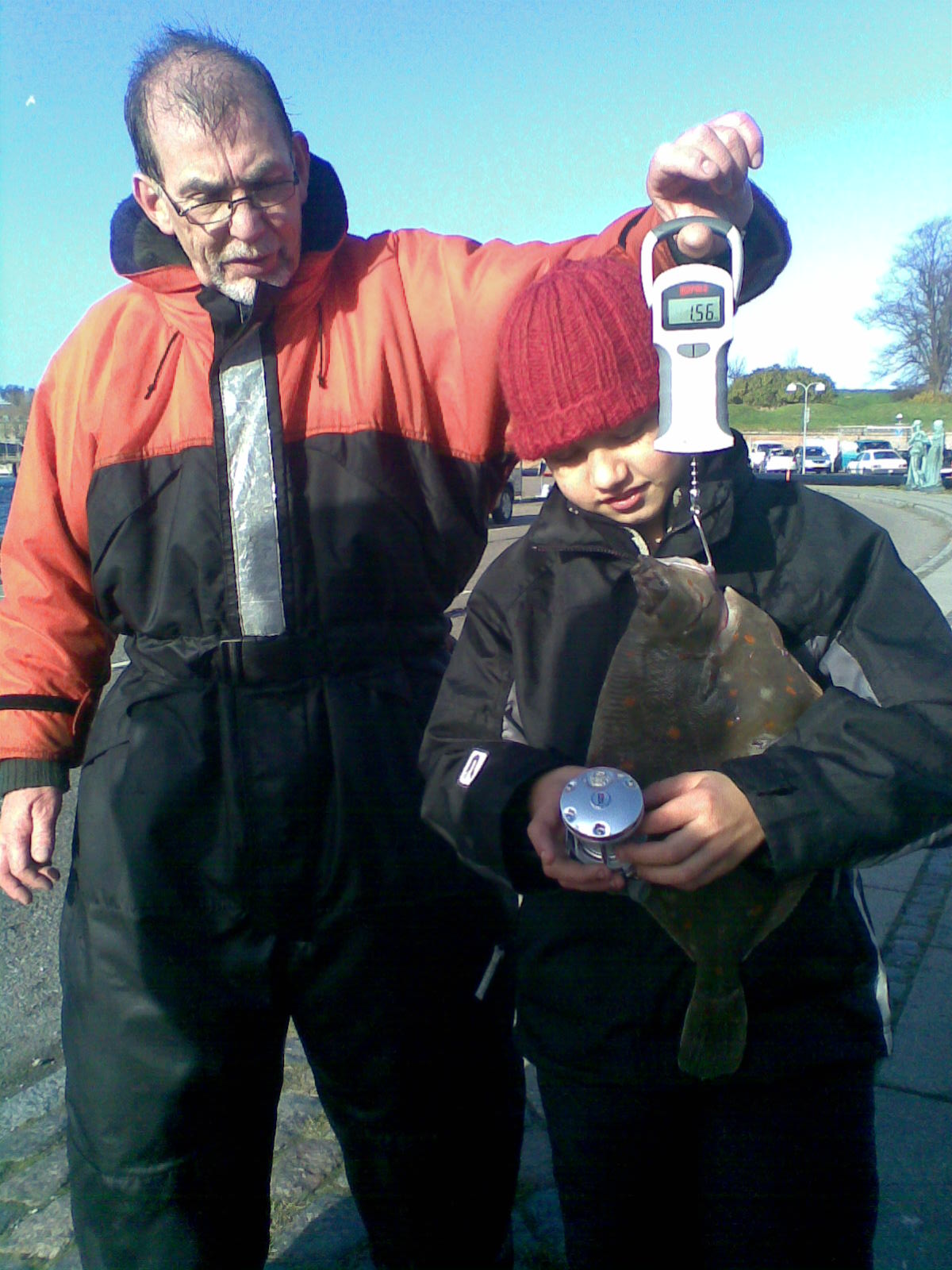 Mathias med Rødspætte på 1.38 kg.